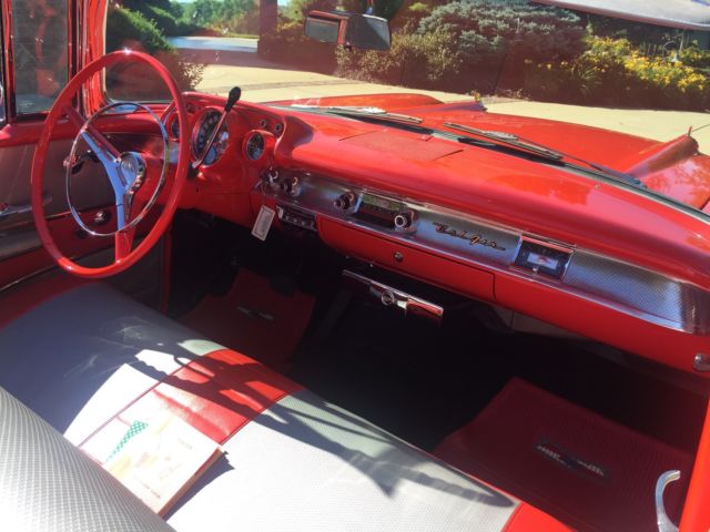 1957 Red Chevrolet Bel Air/150/210 Convertible