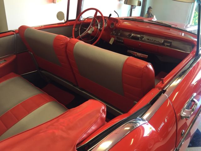 1957 Red Chevrolet Bel Air/150/210 Convertible