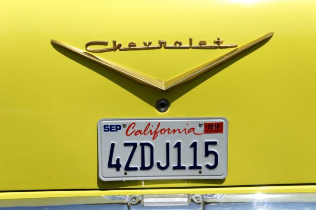 1957 Yellow Chevrolet Bel Air/150/210 Hardtop 2 door