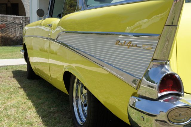 1957 Yellow Chevrolet Bel Air/150/210 Hardtop 2 door