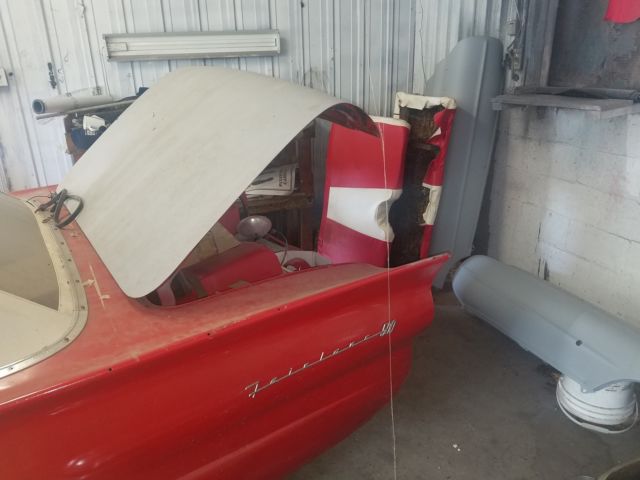 1957 Red Ford Fairlane Convertible