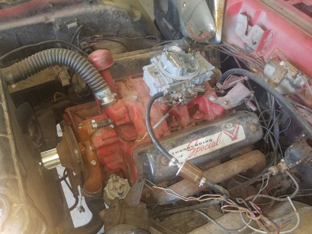 1957 Red Ford Fairlane Convertible