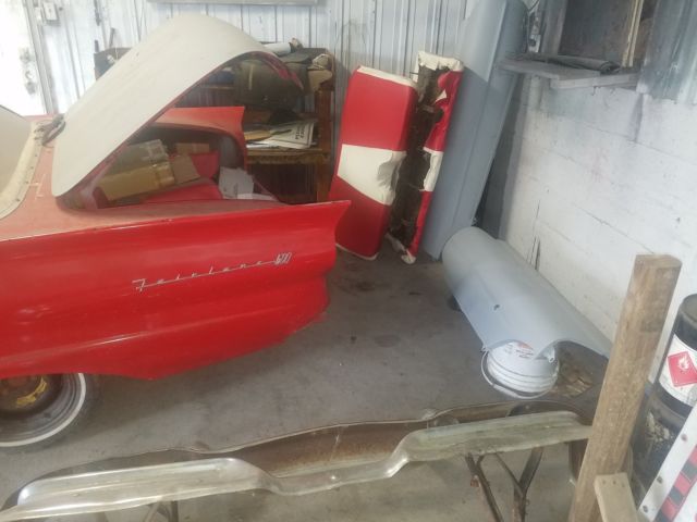 1957 Red Ford Fairlane Convertible