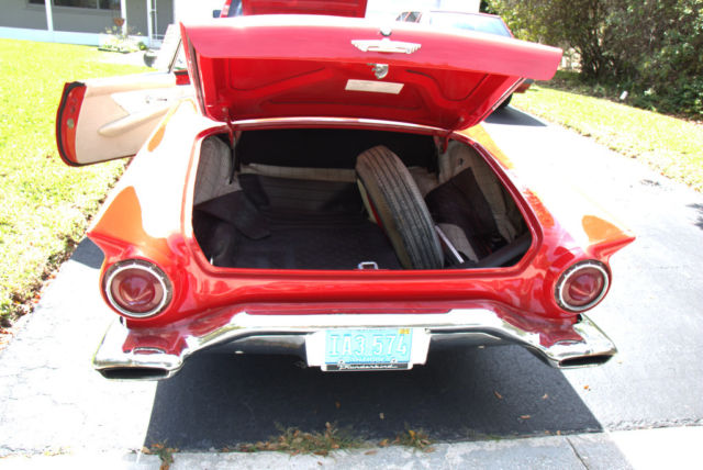 1957 RED Ford Thunderbird 2 door cconvertible with hard top