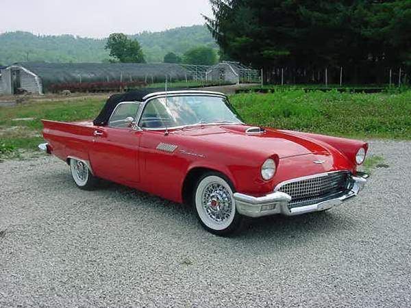 1957 Red Ford Thunderbird Coupe