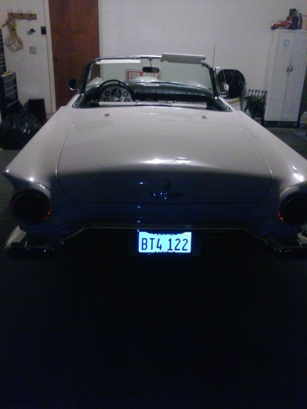 1957 White Ford Thunderbird Convertible