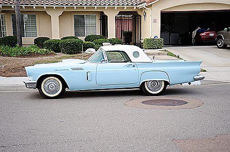 1957 STARMIST BLUE with WHITE TOP Ford Thunderbird Convertible