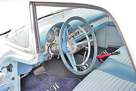 1957 STARMIST BLUE with WHITE TOP Ford Thunderbird Convertible