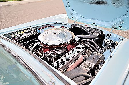 1957 STARMIST BLUE with WHITE TOP Ford Thunderbird Convertible