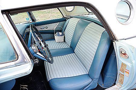 1957 STARMIST BLUE with WHITE TOP Ford Thunderbird Convertible