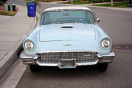 1957 STARMIST BLUE with WHITE TOP Ford Thunderbird Convertible