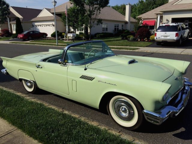 1957 Willow Green Ford Thunderbird Convertible