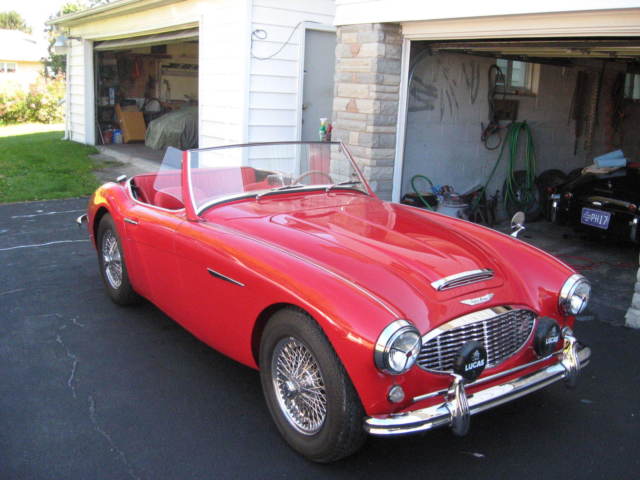 1957 red Austin Healey Other Convertible