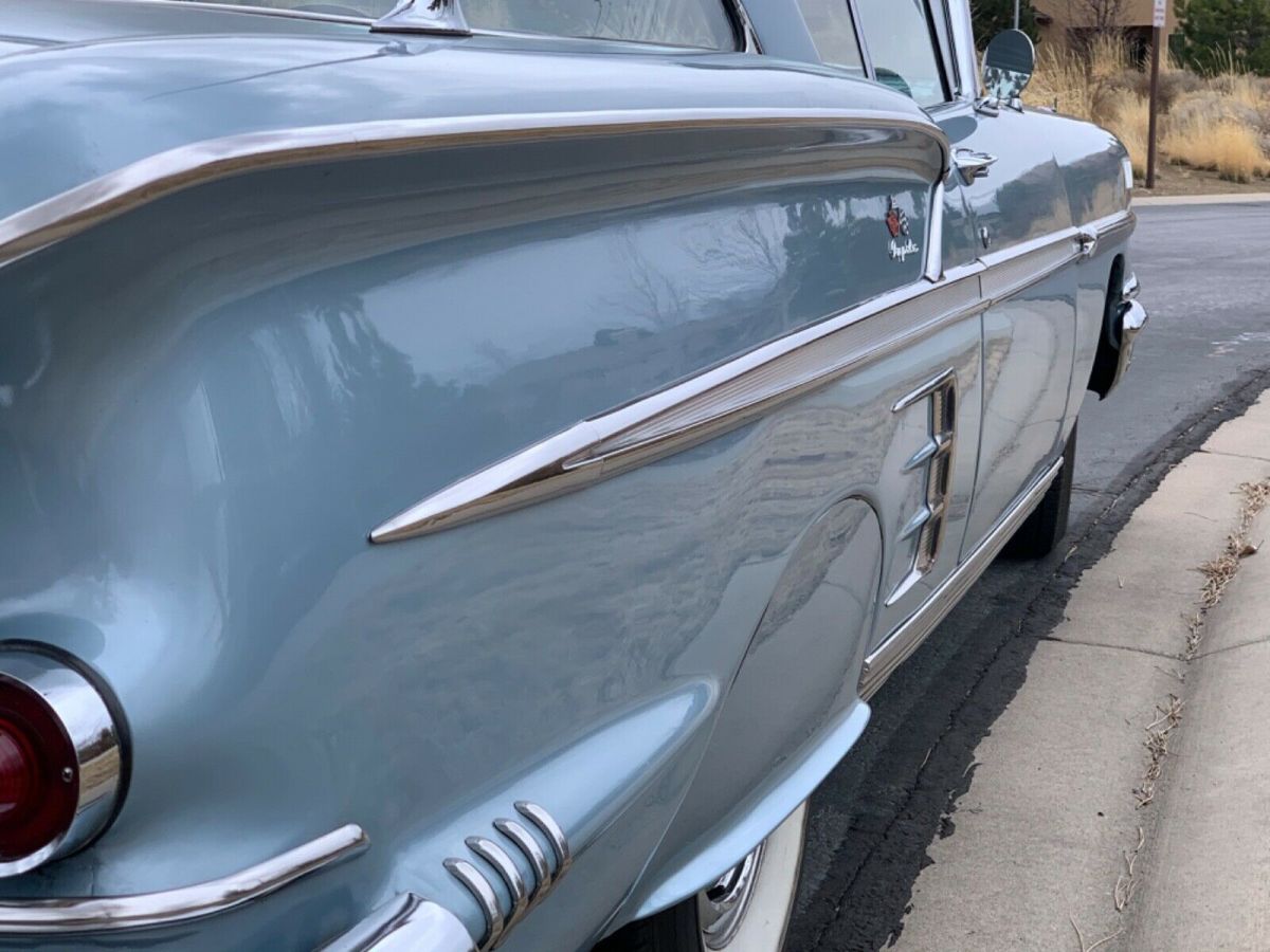 1958 Holiday blue/ antique white Chevrolet Impala Coupe