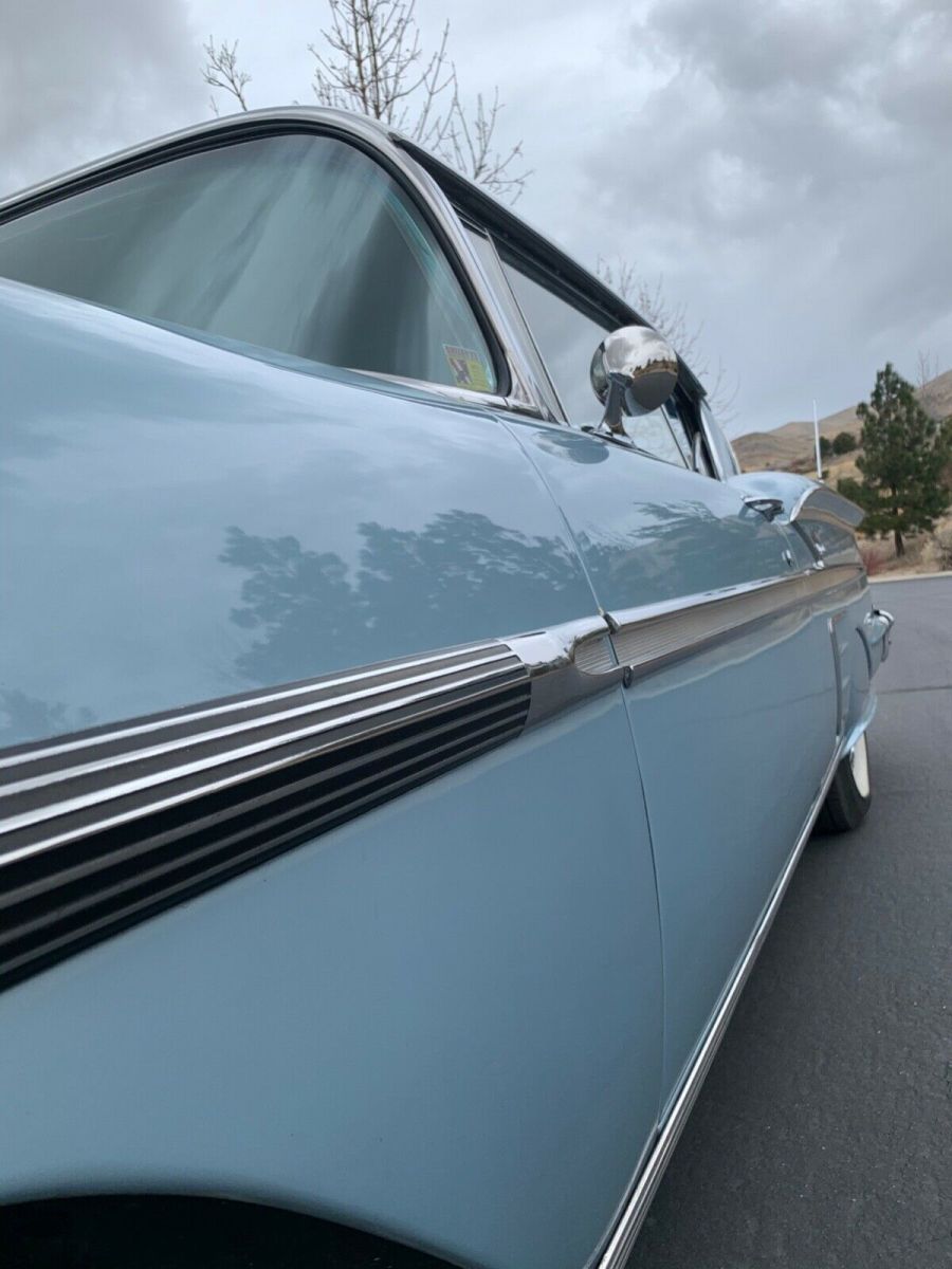 1958 Holiday blue/ antique white Chevrolet Impala Coupe