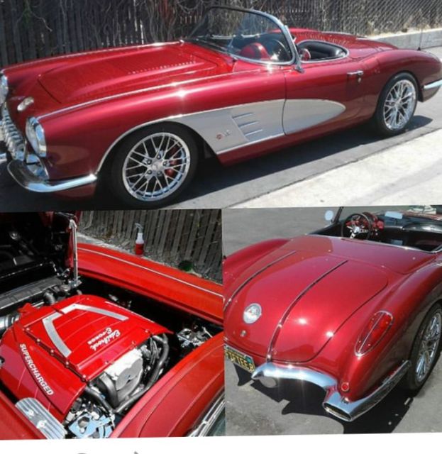 1958 Red Chevrolet Corvette Convertible