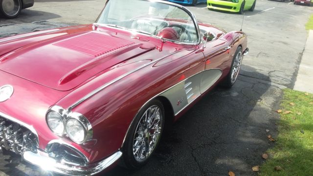 1958 Red Chevrolet Corvette Convertible