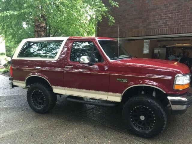 1993 Burgundy Ford Bronco SUV
