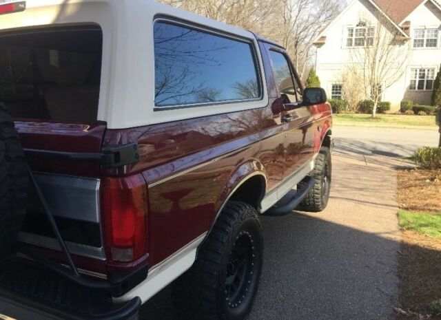 1993 Burgundy Ford Bronco SUV