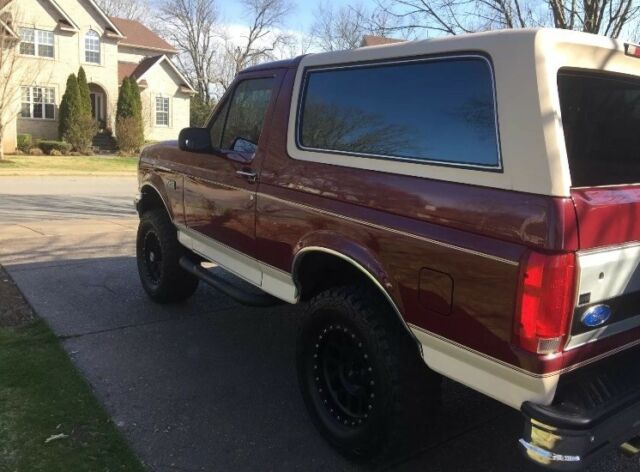 1993 Burgundy Ford Bronco SUV