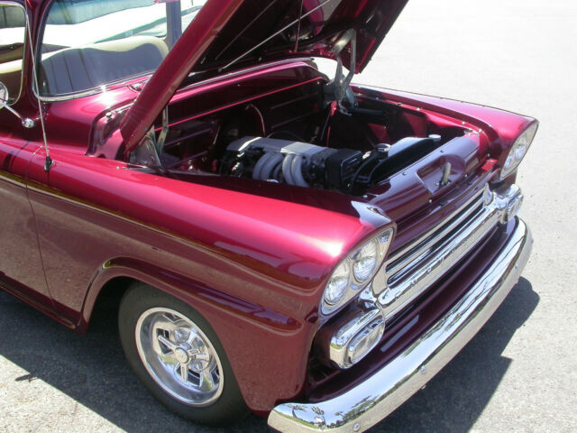 1959 "Porsche Arena Red"   (Burgundy) Chevrolet Other Pickups Short Bed Fleetside Custom Cab