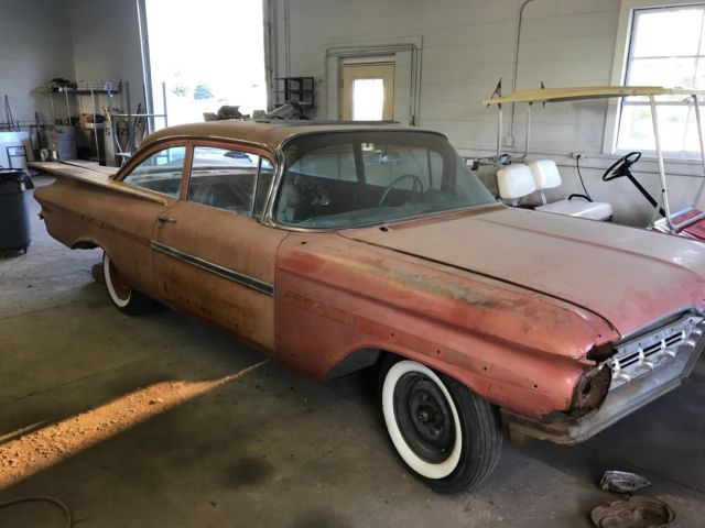 1959 Red Chevrolet Bel Air/150/210 Sedan