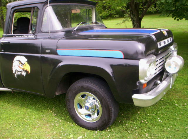 1959 Black Ford F-100 Standard Cab Pickup