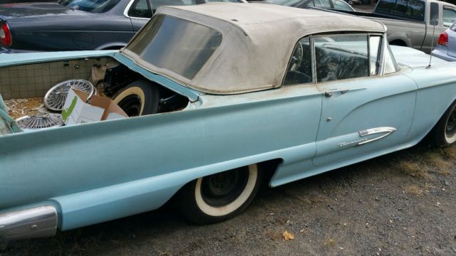 1959 Blue Ford Thunderbird Convertible