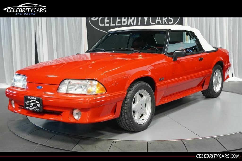 1991 Red Ford Mustang Convertible
