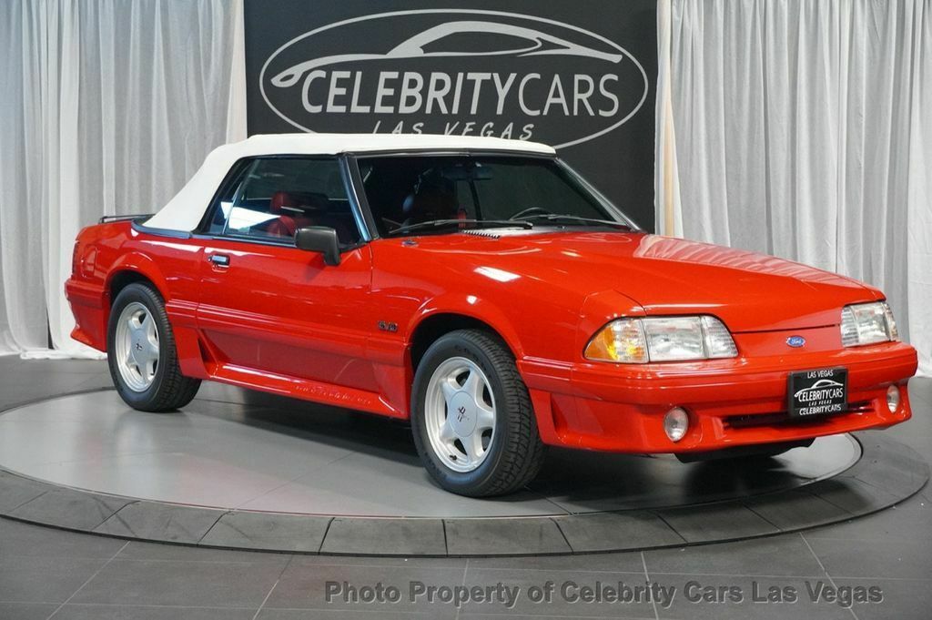 1991 Red Ford Mustang Convertible