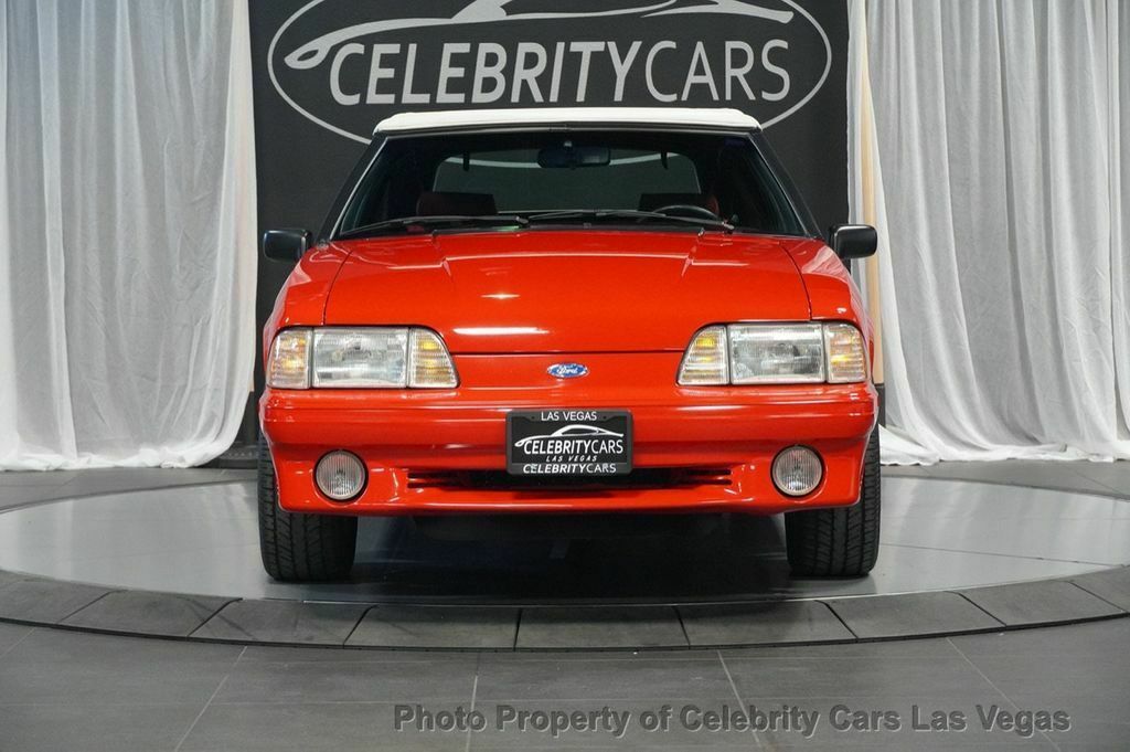 1991 Red Ford Mustang Convertible