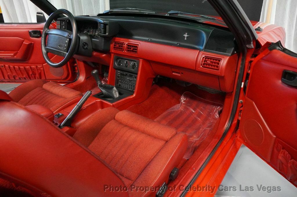 1991 Red Ford Mustang Convertible