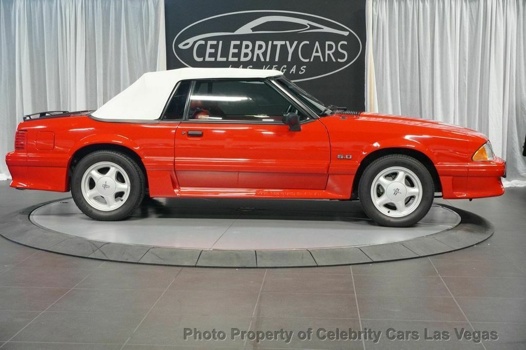 1991 Red Ford Mustang Convertible