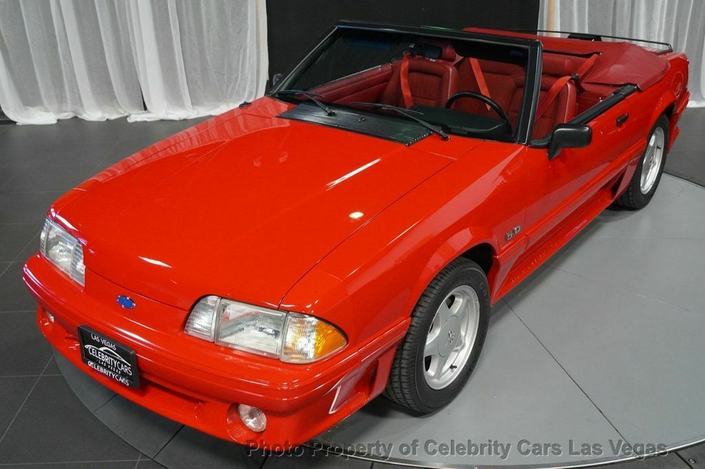1991 Red Ford Mustang Convertible