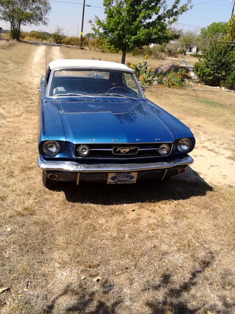 1966 Blue Ford Mustang Convertible