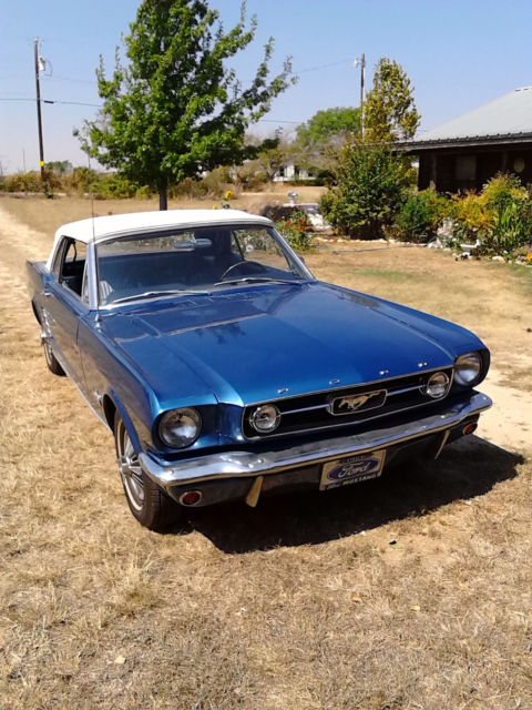 1966 Blue Ford Mustang Convertible