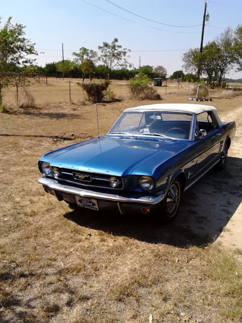 1966 Blue Ford Mustang Convertible