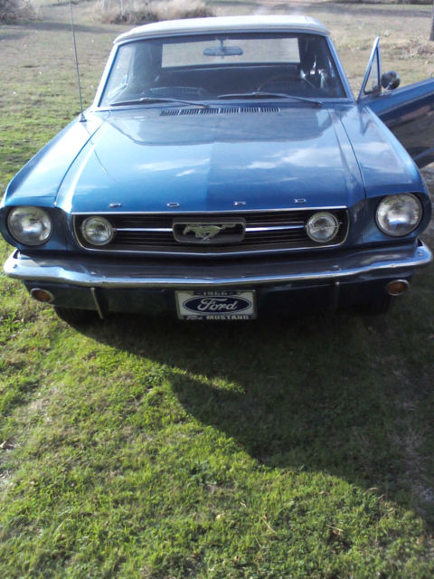 1966 Blue Ford Mustang Convertible