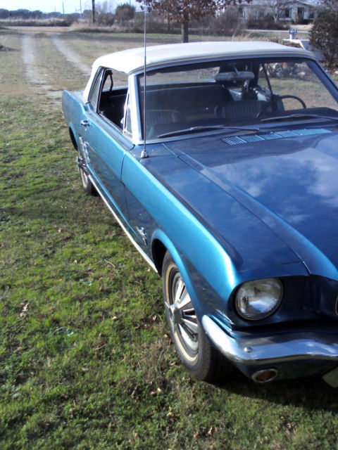 1966 Blue Ford Mustang Convertible