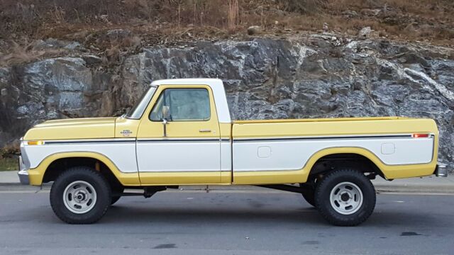 1977 Yellow Ford F-150 Standard Cab Pickup