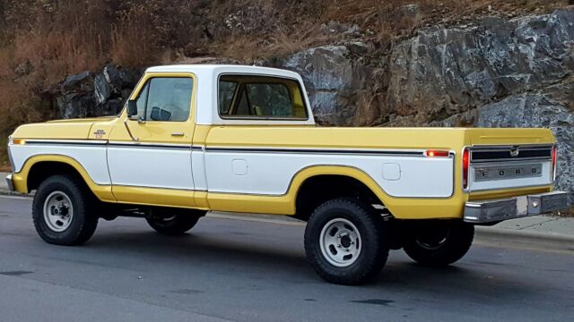 1977 Yellow Ford F-150 Standard Cab Pickup