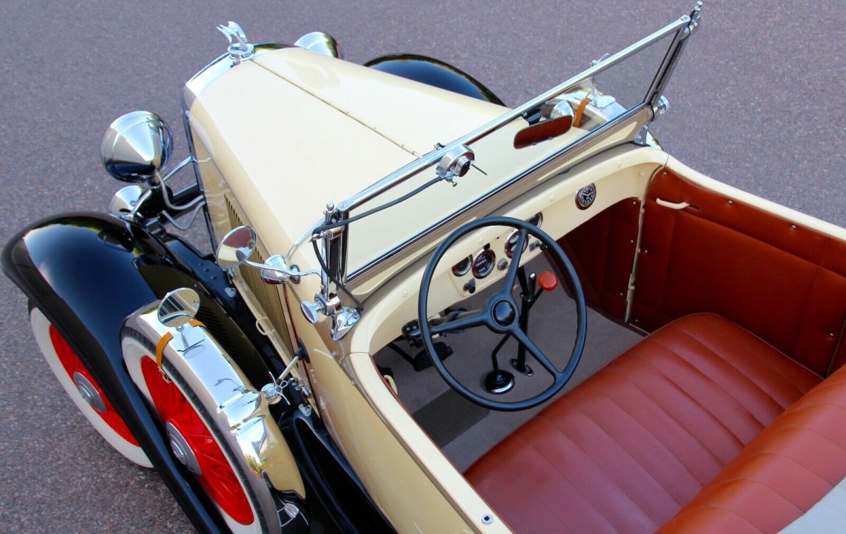 1931 Vintage Yellow & Black Fenders Chevrolet Series AE Independence Sport Roadster