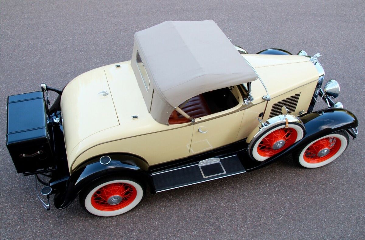1931 Vintage Yellow & Black Fenders Chevrolet Series AE Independence Sport Roadster