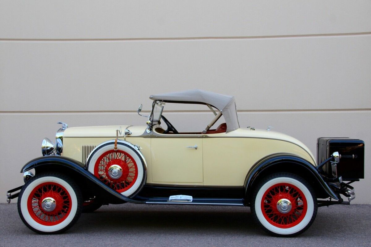 1931 Vintage Yellow & Black Fenders Chevrolet Series AE Independence Sport Roadster