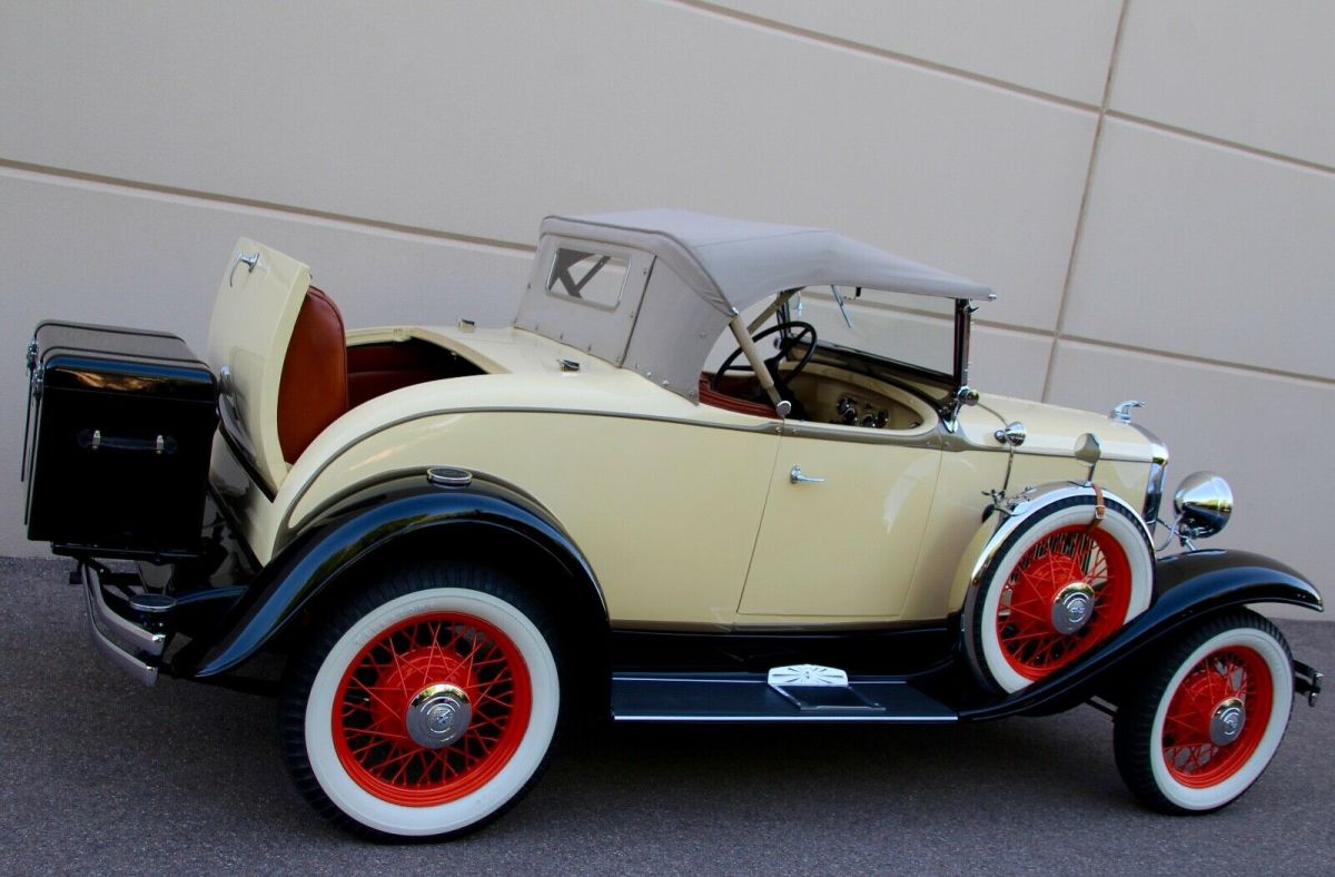 1931 Vintage Yellow & Black Fenders Chevrolet Series AE Independence Sport Roadster Convertible