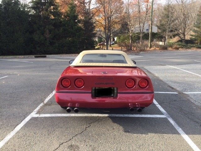 1989 Burgundy Chevrolet Corvette Convertible