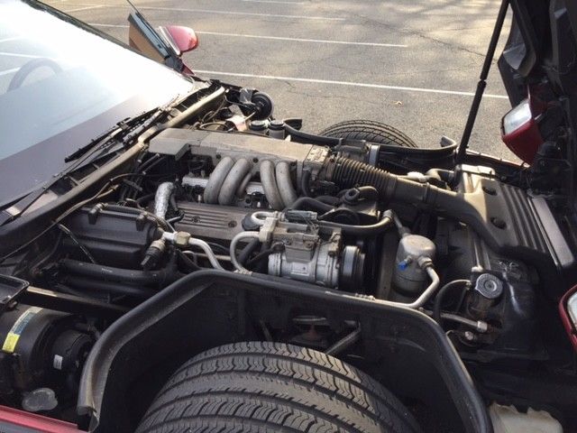 1989 Burgundy Chevrolet Corvette Convertible