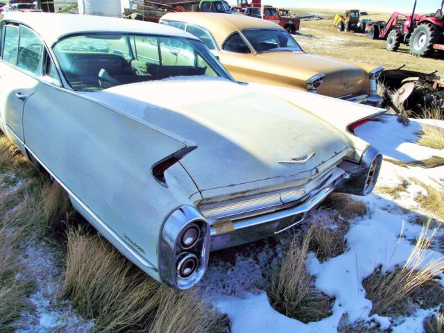 1960 White Cadillac DeVille Sedan
