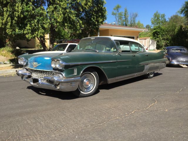 1958 Green Cadillac Fleetwood