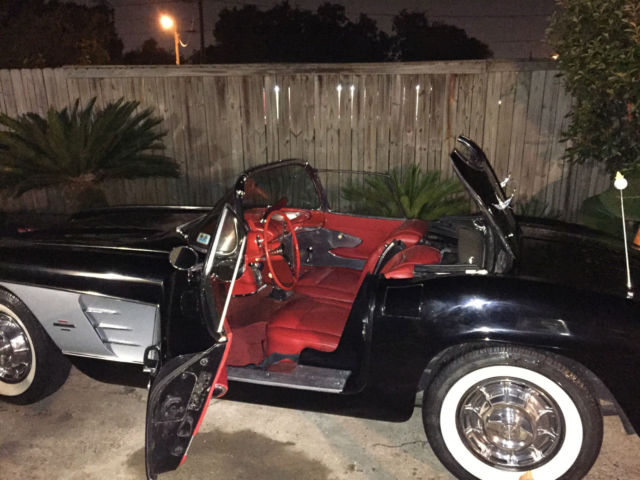 1961 Black Chevrolet Corvette Convertible
